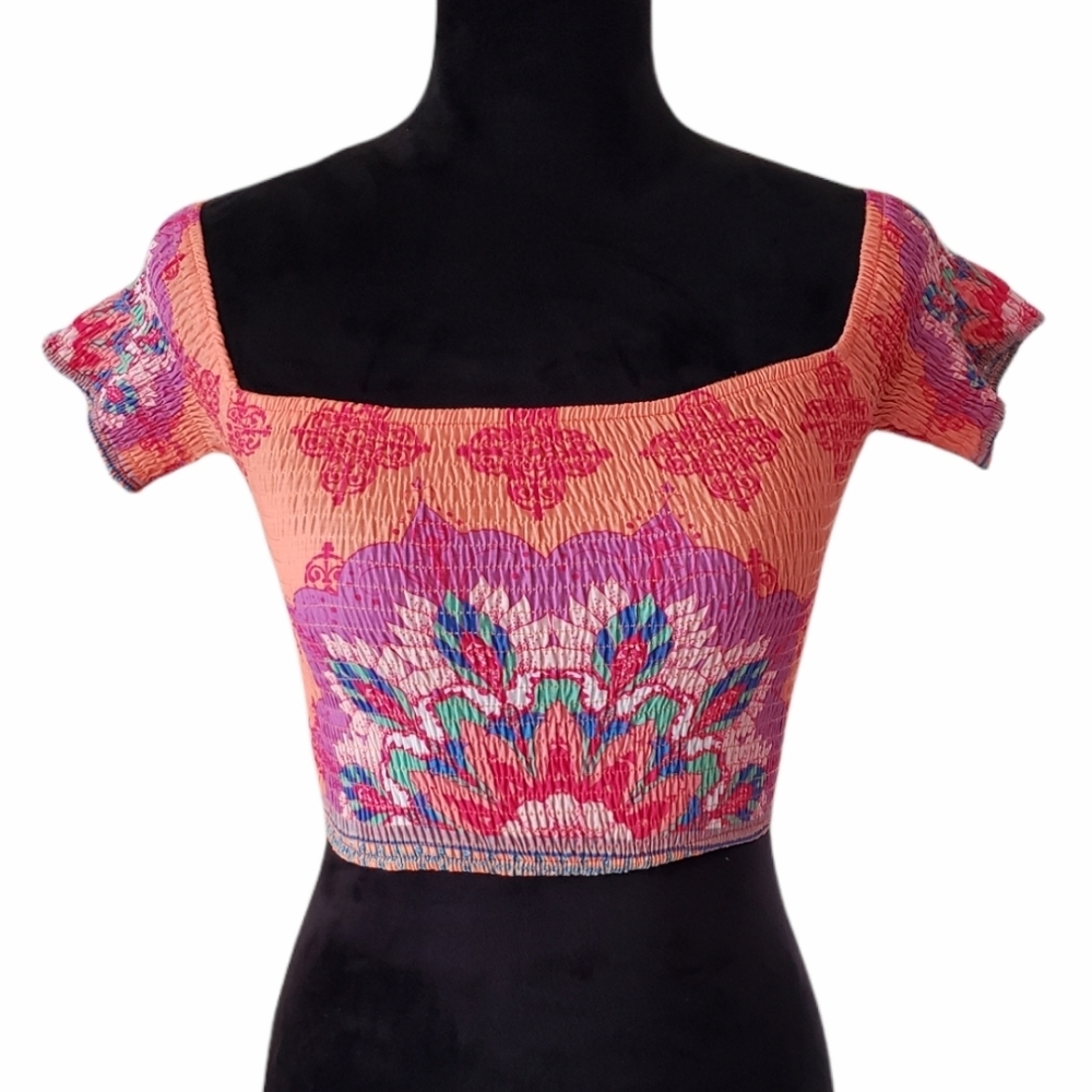 B2G1 Ava & Ever Colorful Smocked Crop Top